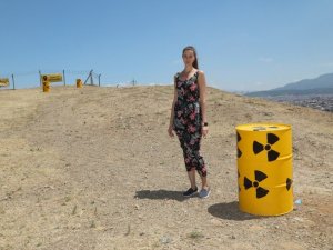 İzmir’deki nükleer atık eylemine Ukraynalı turistten destek