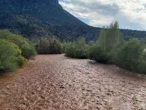 Sakarya nehri kızıla boyandı