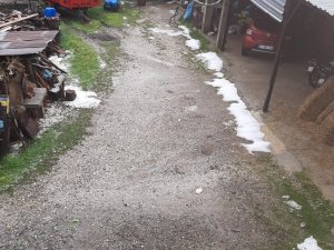 Çanakkale Yenice’de dolu tarım ürünlerine zarar verdi