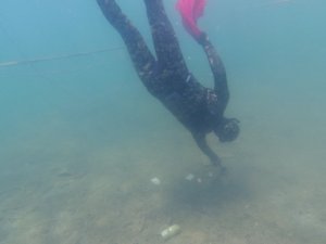 Denizden 2 saatte 1 ton atık çıkardılar