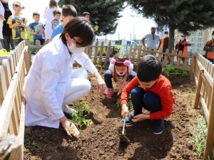 Kartallı minikler, yerli ve organik tarımın önemini hobi bahçelerinde öğreniyor