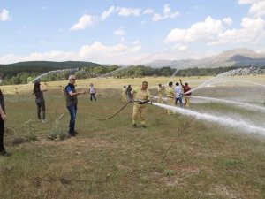 Eğirdir’de orman yangınları tatbikatı gerçekleştirildi