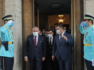 TBMM Başkanı Şentop, Kırgızistan Cumhurbaşkanı Caparov ile bir araya geldi