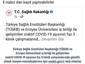 ERÜ Covid-19 aşısı için gönüllü arıyor