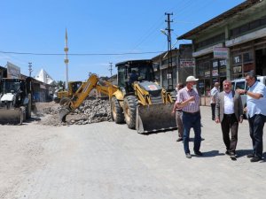 Havza’da sanayi sitesinde altyapı ve yol çalışması başladı