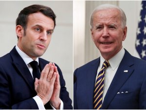 Biden ve Macron "denizaltı" krizinden sonra ilk kez bir araya geldi