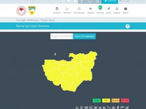 Bursa için sarı uyarı