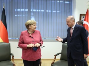 Cumhurbaşkanı Erdoğan, Almanya Başbakanı Merkel ile görüştü