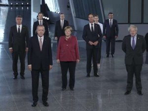 Cumhurbaşkanı Erdoğan, NATO Liderler Zirvesi’nde aile fotoğrafı çekildi
