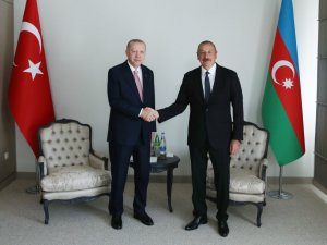 Cumhurbaşkanı Erdoğan, Aliyev ile bir araya geldi