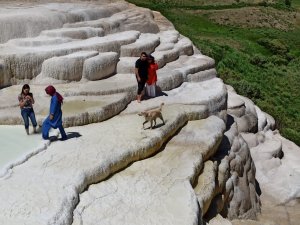 Doğa tutkunları Van’ın travertenlerini gezdi