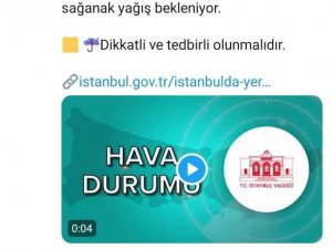 İstanbul için sarı kodlu uyarı