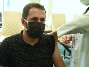 Başiskele Belediyesi personeli kovid-19 aşısı oldu