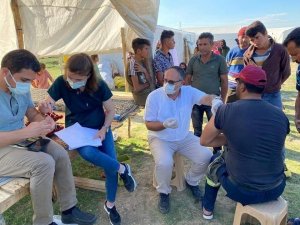 Yeşilhisar’da mevsimlik tarım işçileri aşılandı