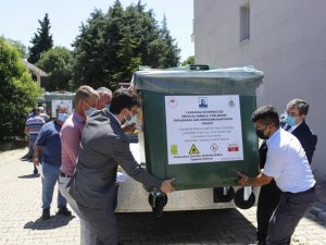 Çanakkale’de zirai atıkların toplanacağı konteynerler törenle dağıtıldı