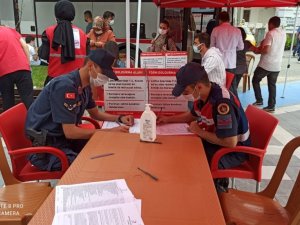 Jandarma kan bağışına destek verdi