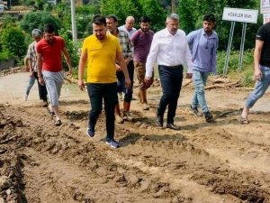 Başkan Güler selden etkilenen mahallelerde incelemelerde bulundu