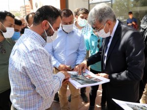 Vali Bilmez, Erek Caddesinde başlayan çalışmaları inceledi