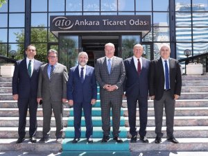 ATO Başkanı Baran, Hazine ve Maliye Bakan Yardımcısı Nureddin Nebati’yi konuk etti