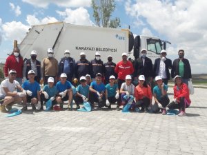 Önce çevre temizliği yaptılar sonra antrenmana çıktılar