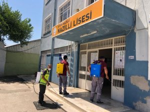 Nazilli’de YKS öncesi okullar dezenfekte edildi