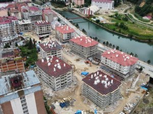 Doğankent’teki afet konutlarının inşaatı sürüyor