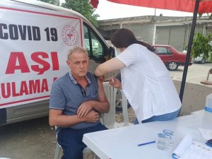 ‘Mavi’ ilçede sanayide aşı çalışması