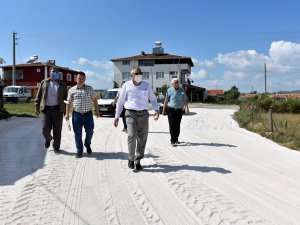 İnönü’de kilit taş çalışmaları tüm hızıyla devam ediyor