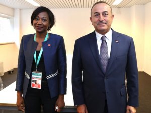 Bakan Çavuşoğlu, Orta Afrika Cumhuriyeti Dışişleri Bakanı Temon ile görüştü