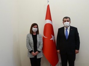 AK Parti Edirne Milletvekili Fatma Aksal Sağlık Bakanı Fahrettin Koca ile görüştü