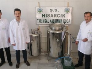 Hisarcık’ta adaçayı yağı deneme üretimi