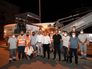 Sokullu Caddesi’nde gece başlayan çalışma sabah bitirildi