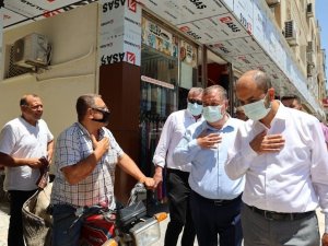 Başkanlar esnaf ziyaretinde bulundu