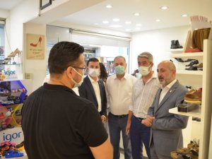 CHP Genel Başkan Yardımcısı Öztunç ve Belediye Başkanı Oktay esnaflarla görüştü