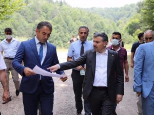 Çamlıpınar göletinde inceleme yapıldı