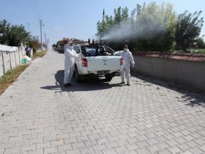 Köylerde sinek ve haşere ilaçlama çalışması