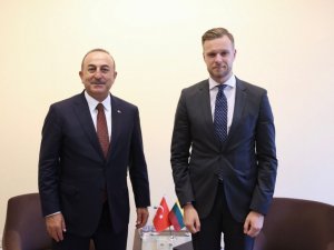 Bakan Çavuşoğlu, Litvanyalı mevkidaşı Landsbergis ile görüştü