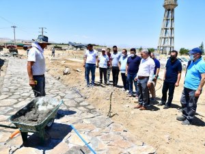 Çınar, açık hava müzesindeki çalışmaları inceledi