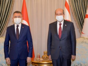 Cumhurbaşkanı Yardımcısı Oktay, KKTC Cumhurbaşkanı Tatar ile görüştü
