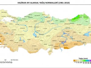 Haziran’da yağışlar, yağış normaline göre yüzde 21 artarken 2020’ye göre yüzde 6 azaldı