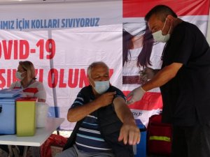1250 rakımlı yaylada mobil ekiplerden vatandaşlara aşı hizmeti