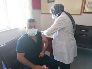 Çan’da Pazar yerine aşı noktası kuruldu