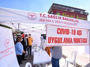 Pursaklar’da Covid-19 aşı uygulama noktası
