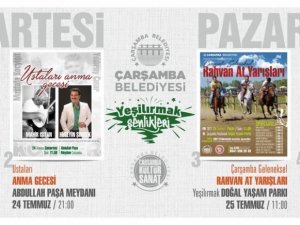 Çarşamba Belediyesi’nden “Geleneksel Yeşilırmak Şenlikleri”