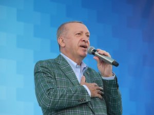 Erdoğan: "Keşfettiğimiz gazın değerini mesnetsiz iddialarla düşürmeye çalışanlar, bugün burada yanan ateşe iyi baksınlar"