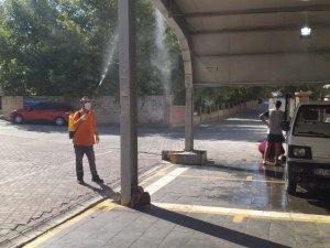 Kurbanlık kesim alanları dezenfekte edildi