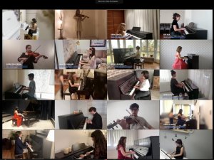 Minik müzisyenlerden çevrimiçi konser