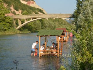 Sıcak havalarda çayda böyle serinliyorlar