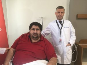300 kiloluk adamın en büyük hayali eşi ve çocuğuyla dolaşabilmek