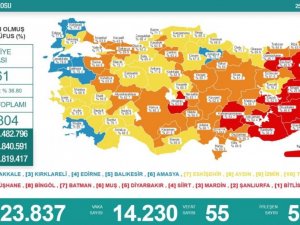 Amasya aşı haritasında ‘Mavi’ renkte